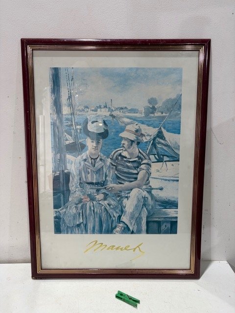 Cuadro "Mujeres en Barco" Estilo Manet