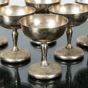 Set de 6 Copas de Platina Estilo Vintage - imagen 2