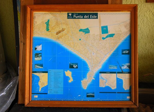 CUADRO MAPA PUNTA DE ESTE - Mapa enmarcado de Punta de Este
