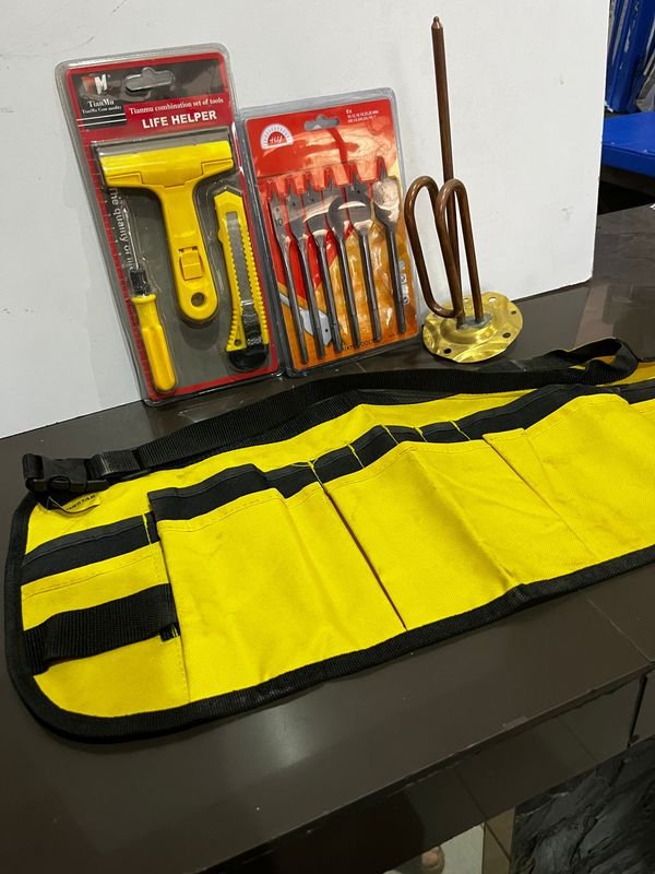 Conjunto de herramientas de trabajo 4Ps con resistencia de calefon y herramientas de madera - imagen 4