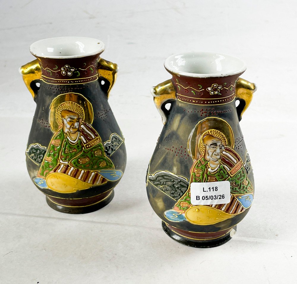Lote siguiente: Vajillas Satsuma con Diseño de Hombre y Mujer