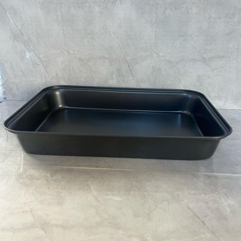 Asadera de plástico negro con mango - imagen 2