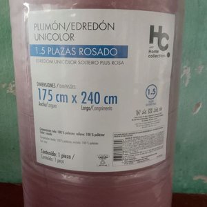 Acolchado Plumón Erredón 1.5 Plaza Rosado 175x240 cm - imagen 2