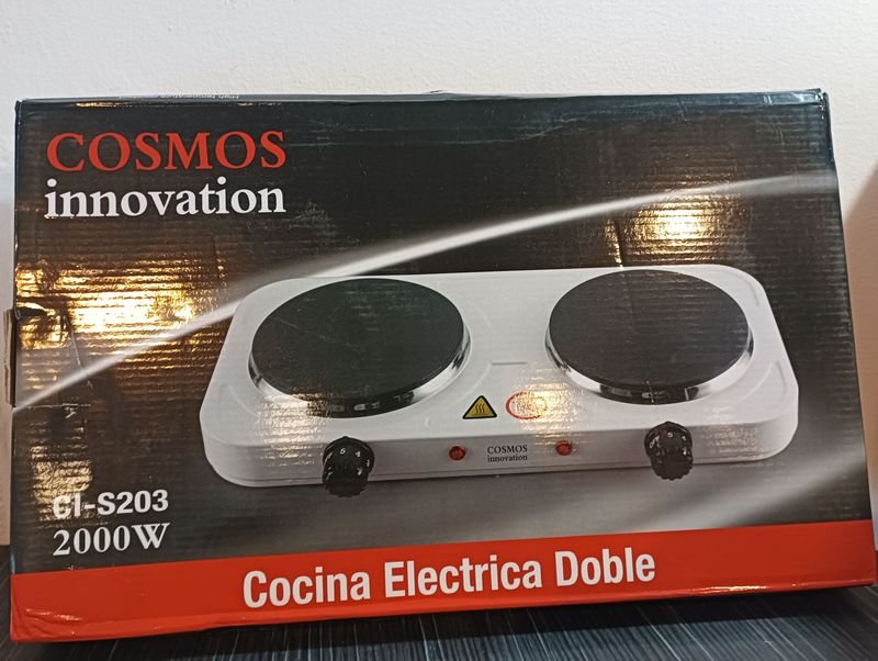 Anafe electrico COSMOS 2000W 2 discos nuevo - imagen 2