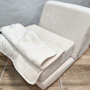 Sillón Cama Una Plaza Espuma Viscoelástica Blanco con Covertor - imagen 3