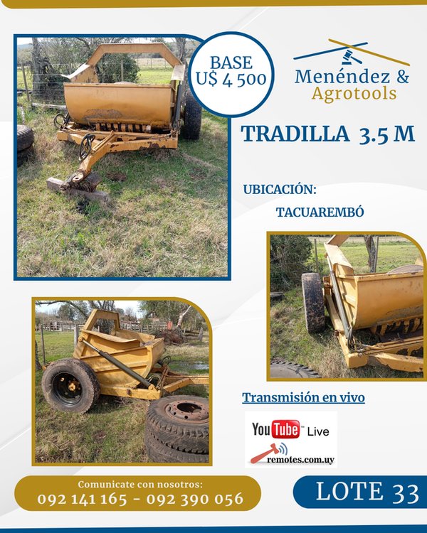 Tradilla Agrícola Menéndez & Agrotools 3.5M