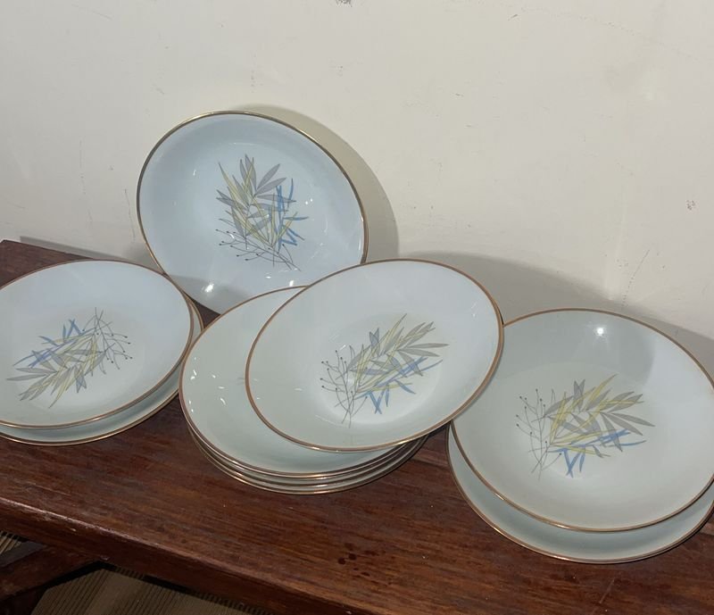 Juego de platos de porcelana fina antigüa de Brasil