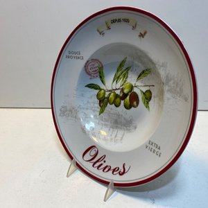 Conjunto de Cerámica Decorativa: Plato de Aceitunas, Cuencos Geométricos y Ensaladera - imagen 4