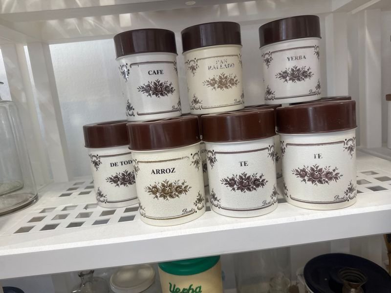 Set de 10 Frascos Plástico para Almacenamiento de Alimentos