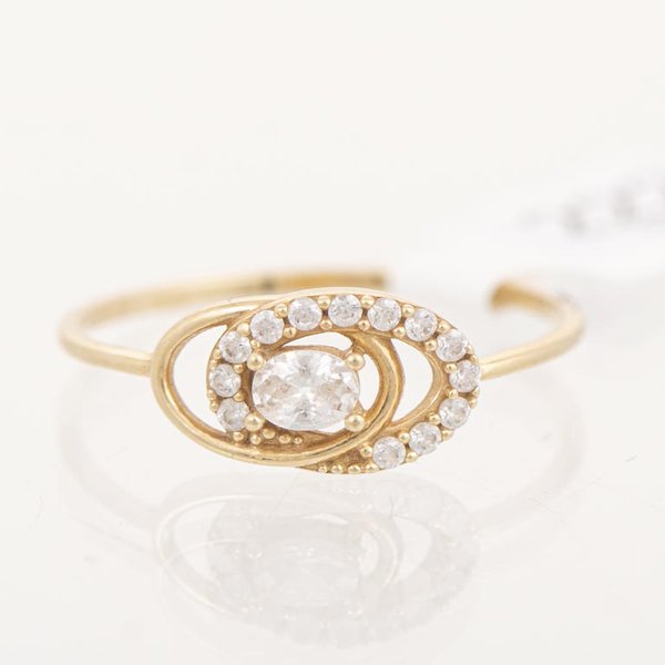 Anillo de Oro 18k con Circonias Talla 18mm - imagen 1