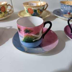 Juego de Tazas y Platillos de Loza Japonesa - imagen 3