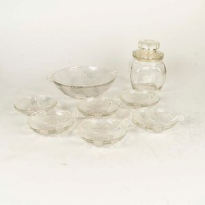 Lote anterior: Frasco de Vidrio y 7 Piezas de Fruta Art Deco