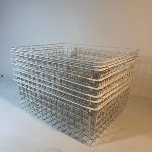 Lote de 10 Cajones Organizadores de Malla Metálica Blancos - imagen 6