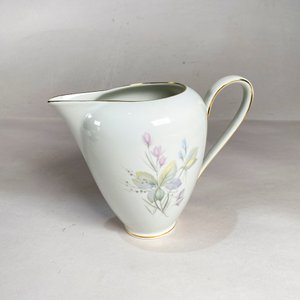 Juego de té de porcelana Bavaria Tirschenreuth con flores y detalles dorados - imagen 4