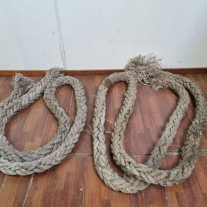 2 Tramos de Sogas Náuticas Gruesas de Boliche para Decoración Rústica (6mts c/u) - imagen 1