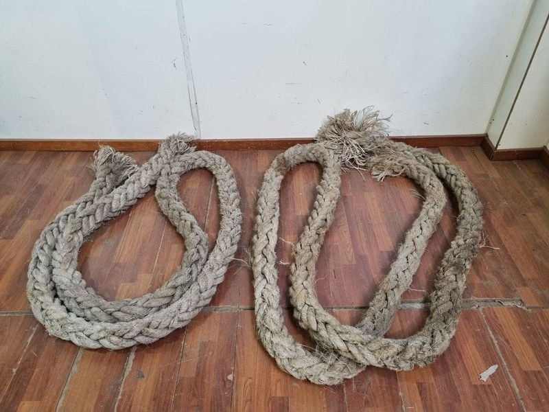 2 Tramos de Sogas Náuticas Gruesas de Boliche para Decoración Rústica (6mts c/u)