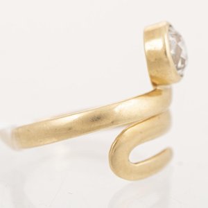 Anillo Serpiente Oro 18k con Brillante 70p Aprox. - imagen 2