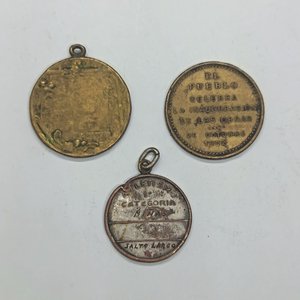Lote de 3 Medallas: Joffre, Ahorro Postal y Obras Salto 1902 - imagen 4