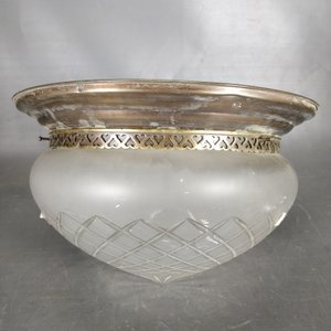 Plafón de Techo Clásico en Cristal Tallado y Bronce - imagen 5