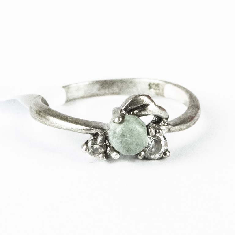 Anillo de plata con piedras - Accesorios de moda
