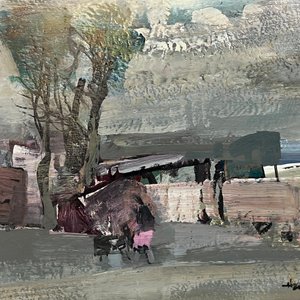 Lote siguiente: Paisaje de Ranchos de Hugo Nantes: Acrílico sobre Fibra (40 x 50 cm)