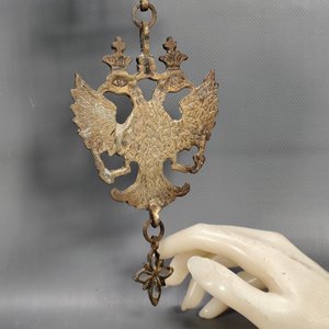 Colgante de Bronce con Doble Águila Bicéfala y Candeleros - imagen 4
