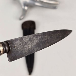 Cuchillo Criollo Franz Wenk con Mango de Platería Criolla y Vaina - imagen 4