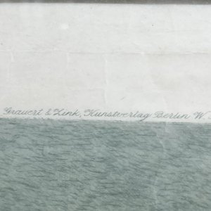 grabado titulado "Abend" (Tarde) o "Winterabend in der Stadt" (Tarde de invierno en la ciudad), realizado por el destacado pintor paisajista y grabador impresionista alemán Helmuth Liesegang - imagen 3