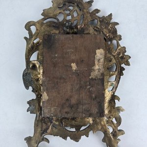 Antiguo Marco de Bronce Estilo Barroco con Querubines - imagen 5