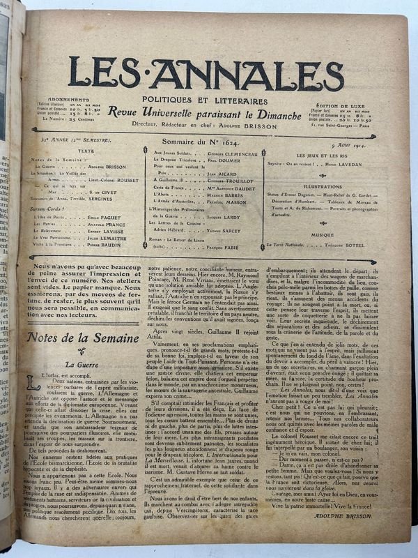 Revistas de la Primera Guerra Mundial con contenido histórico y artículos de autores notables - imagen 9
