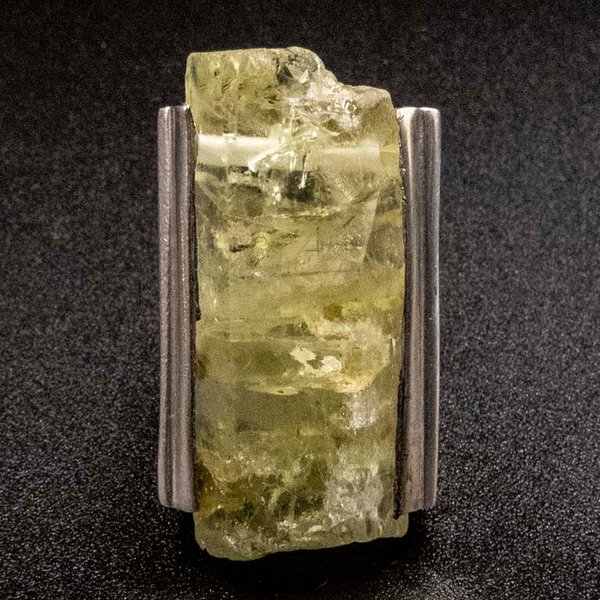 Anillo de Plata 950 con Piedra Natural Verde - imagen 1