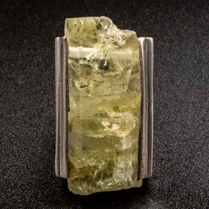 Anillo de Plata 950 con Piedra Natural Verde - imagen 1