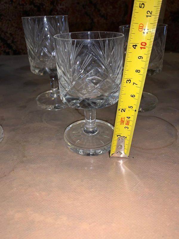 Lotes de copas en vidrio labradas de cristal - imagen 3