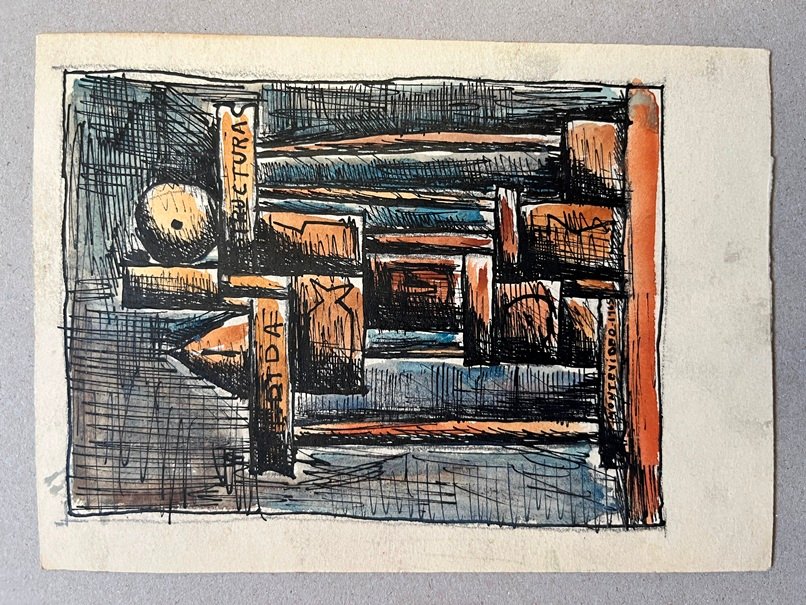 Lote anterior: Pintura de Walter Deliotti - Composición en Tinta y Acuarela