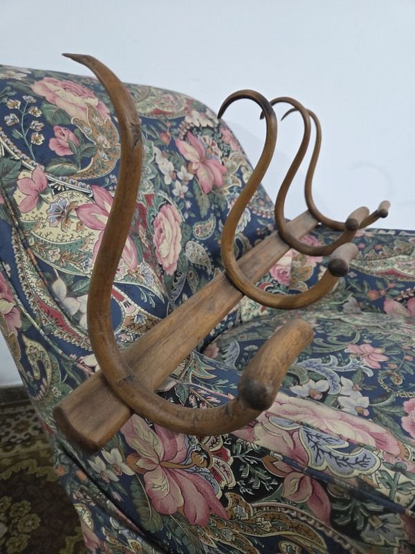Antiguo perchero Thonet de 4 ganchos en madera - imagen 2