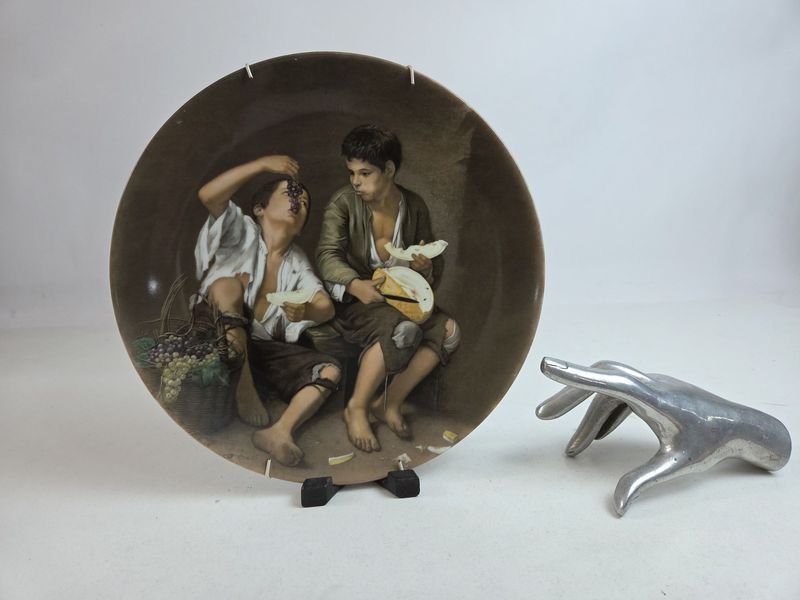 Pintura de Bartolomé Esteban Murillo en porcelana alemana - imagen 2