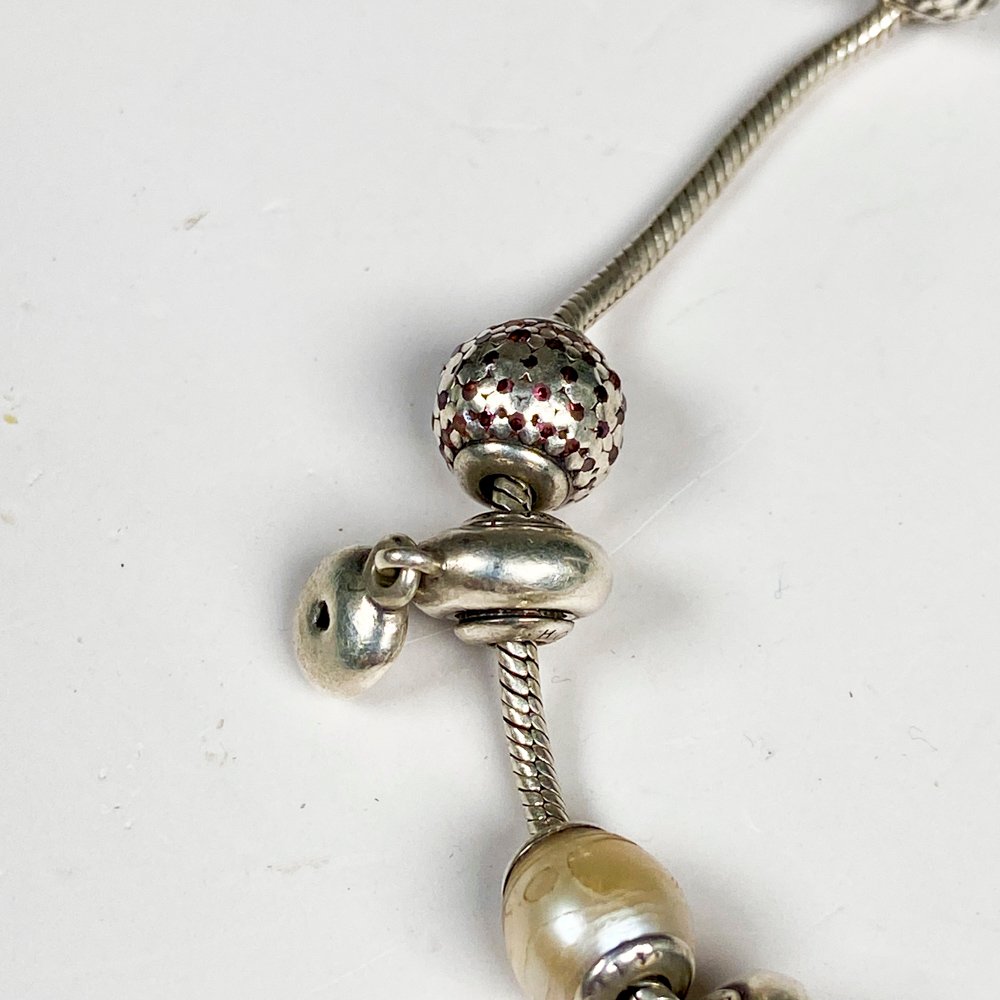 Pulsera de plata PANDORA con cierre roto - imagen 2