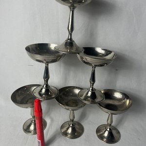 Juego de 6 Copas de Platina Estilo Vintage - imagen 2