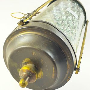 Colgante de Metal Dorado y Vidrio Texturizado - imagen 3