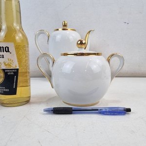 Juego de Servicio de Porcelana Olmos Blanco con Detalles Dorados - 25 Piezas - imagen 3