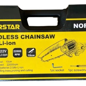 Motosierra Recargable Norstar 22V con 2 Baterías de Litio y Accesorios - imagen 4