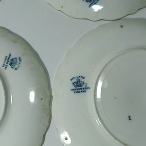 Juego de 4 Platos de Porcelana Rolland England con Diseño Azul - imagen 2