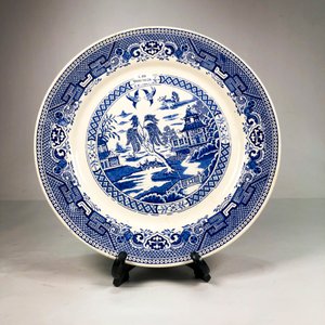 Plato de Porcelana Blanco y Azul Estilo Willow - 32 cm - imagen 3