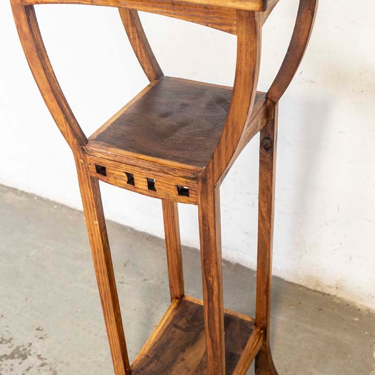 Pedestal de madera estilo art nouveau en buen estado - imagen 2