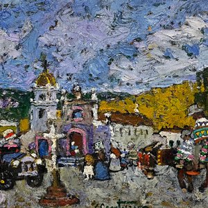 Lote anterior: Oleo "Domingo Provinciano" de Jorge Centurión - 38 x 58 cm