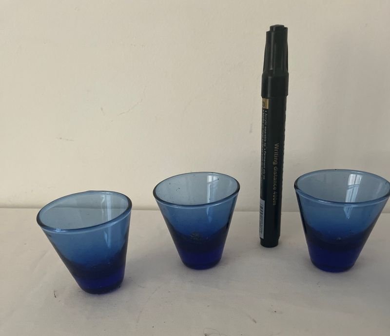 Vasos de cristal azul - imagen 8