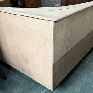 Sillón Esquinero de 4 Cuerpos Tapizado Damasco Verde y Beige - imagen 11