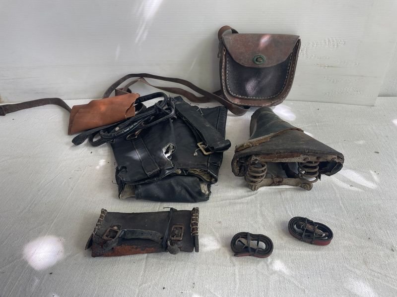 Asiento de Bicicleta San Marco y Bolsos de Cuero Vintage