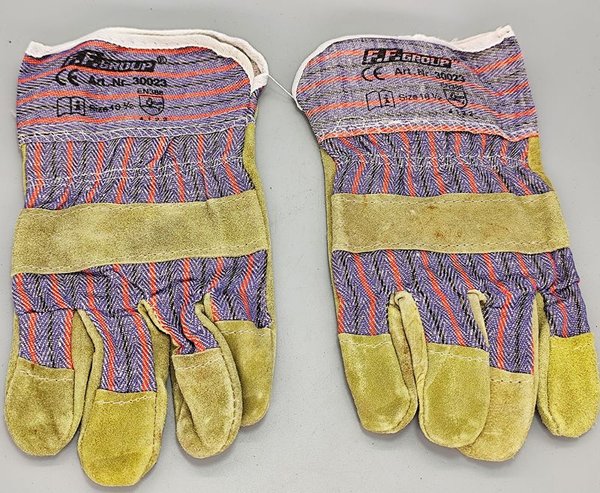 Par de Guantes de Descarne y Tela Talle 10 1/2