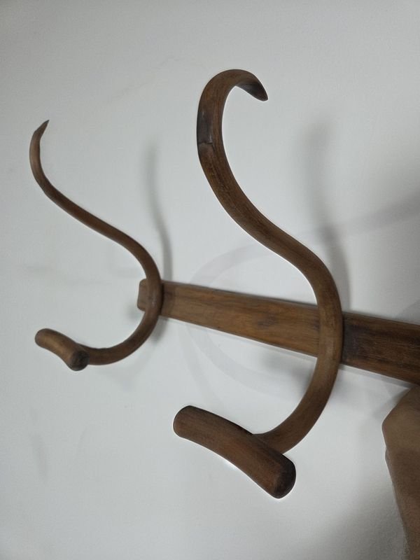 Antiguo perchero Thonet de 4 ganchos en madera - imagen 5